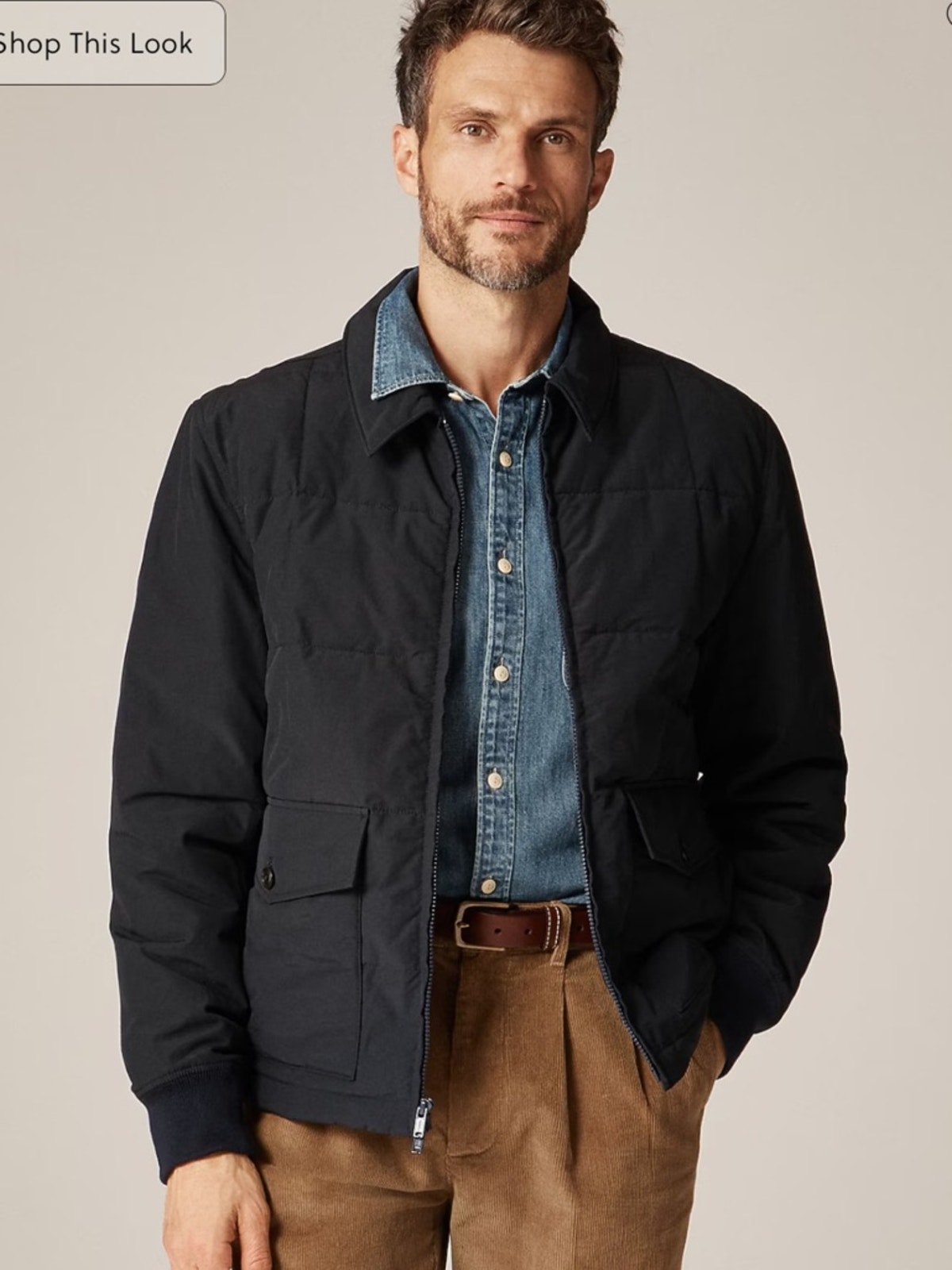 J.Crew Box-Quilt Insulated Jacket With Primaloft